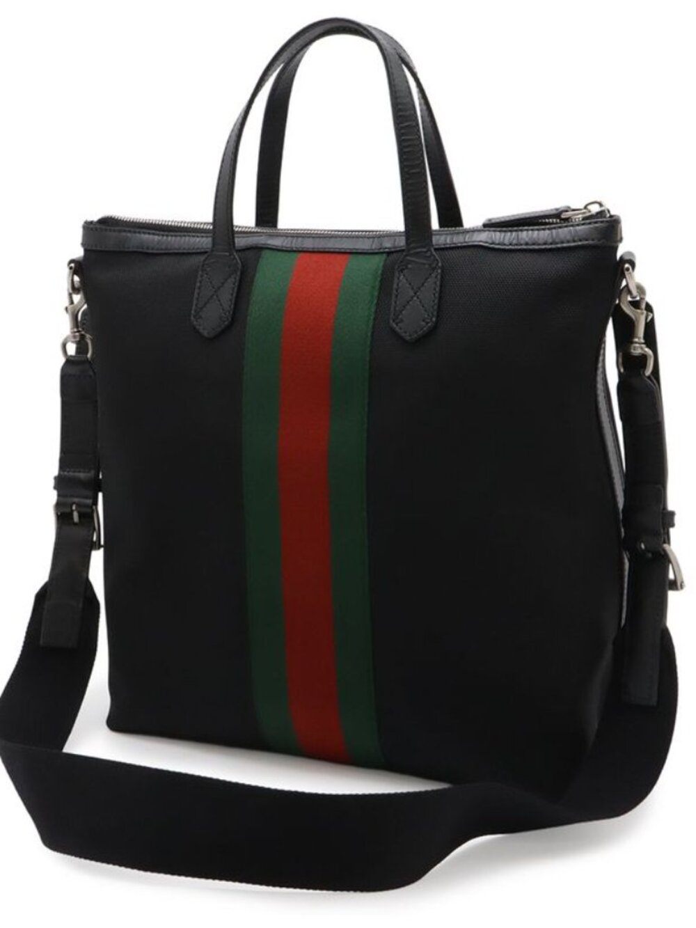 ★SOLD★ Gucci Web Stripe Sherry Black Green Red - Picture 2 of 8